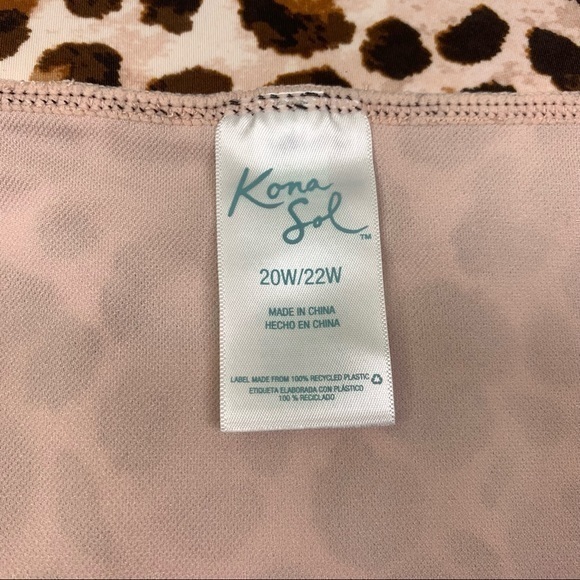 KONA SOL Pink Animal‎ Print Hipster Bikini Bottoms - Picture 7 of 9
